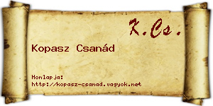 Kopasz Csanád névjegykártya